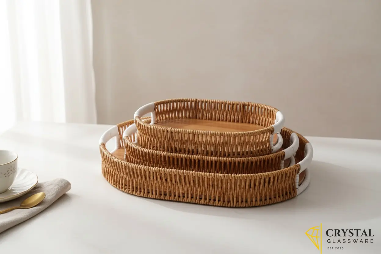 oval 3Pcs Tray Set 